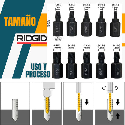 KIT EXTRACTOR DE TORNILLOS 20 PIEZAS + ENVÍO GRATIS Y REGALO 🎁